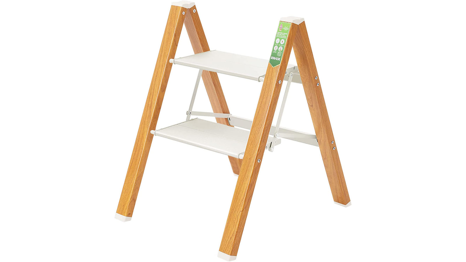 KERDOM FelixKing Folding Step Stool with Wide Anti-Slip Pedal Wood - 2-step