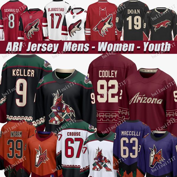 Clayton Keller arizona hockey jersey coyoteses jersey Logan Cooley Shane Doan Nick Schmaltz Barrett Hayton Matias Maccelli Lawson Crouse Con