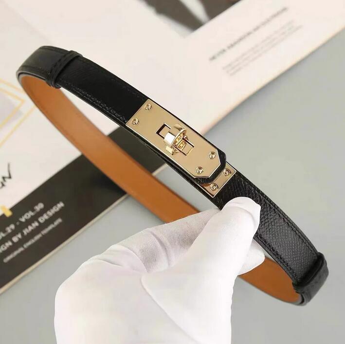 fashion designer belt width 1.8cm luxury leather lock buckle with sweater dress waist hermeslies trim suit pants women thin trend must-have box new