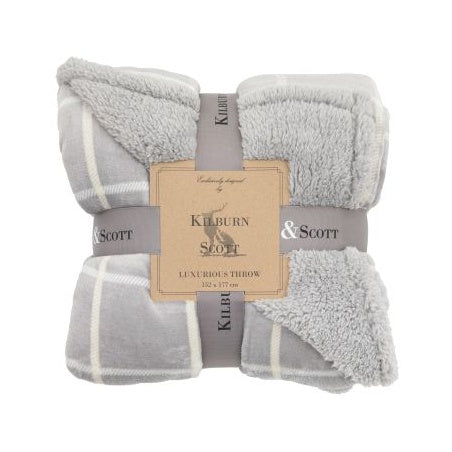 Window Payne Luxurious Sherpa Throw 152x177cm - Grey