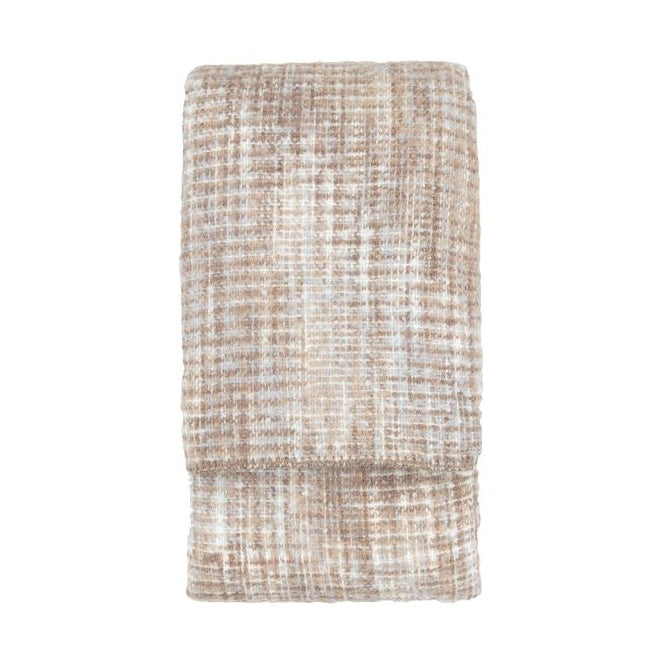 Woven Faux Mohair Sherpa Throw 160x130cm - Natural