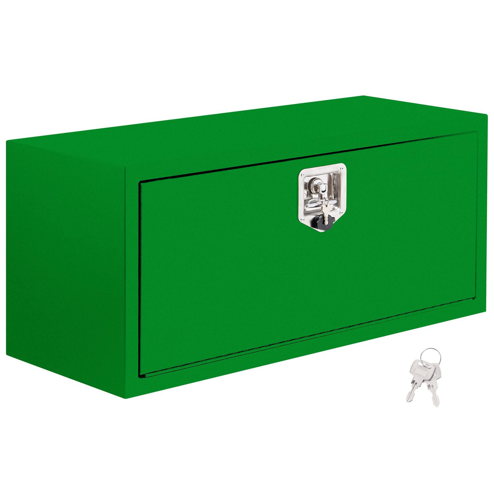 Garvee 30x14x16 Inch Underbody Truck Box Black Steel Lockable Waterproof Toolbox for Heavy-Duty Tool Storage Under Truck Bed, Green