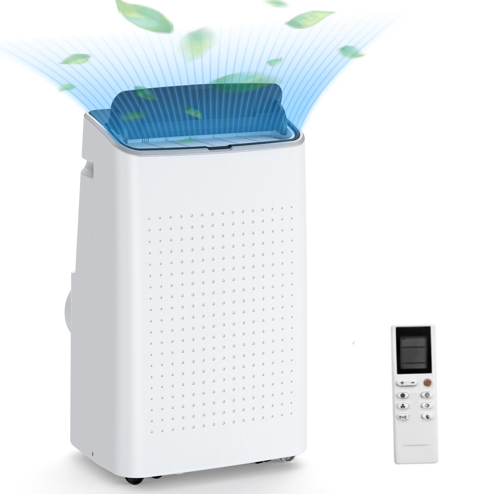 Garvee 14000 BTU Portable Air Conditioner with Remote Control for Room Up to 700 Sq.Ft., Ultra Quiet Free Standing 3-In-1 Cooling AC Unit with Dehumid