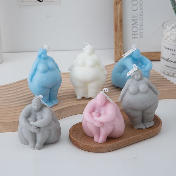 Candles 3D Baby Mother Portrait Candle Silicon Mold pregnant Embrace Aromatherapy Diy Gift give birth to child woman resin mould 221007