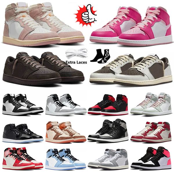Basketball Shoes Womens Mens Brown Low Black White High Royal Blue Pink Mid Big Size Mens Shoes Youth Sneakers Sports Outdoors