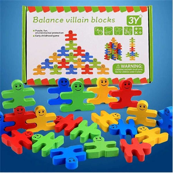 3D Children Wooden Building Blocks Balance Thinking Games Early Learning Montessori Educational Balancing Toys Children Gift Y240801