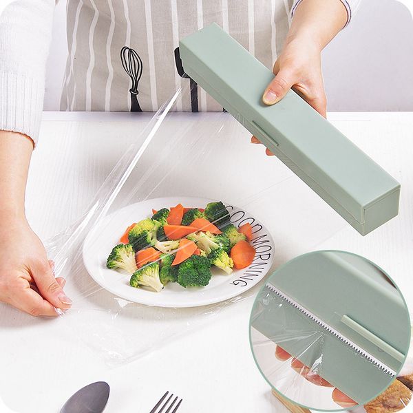 Other Kitchen Tools Plastic Wrap Dispenser Cling Food Cutter Film Storage Holder Accessories 221205