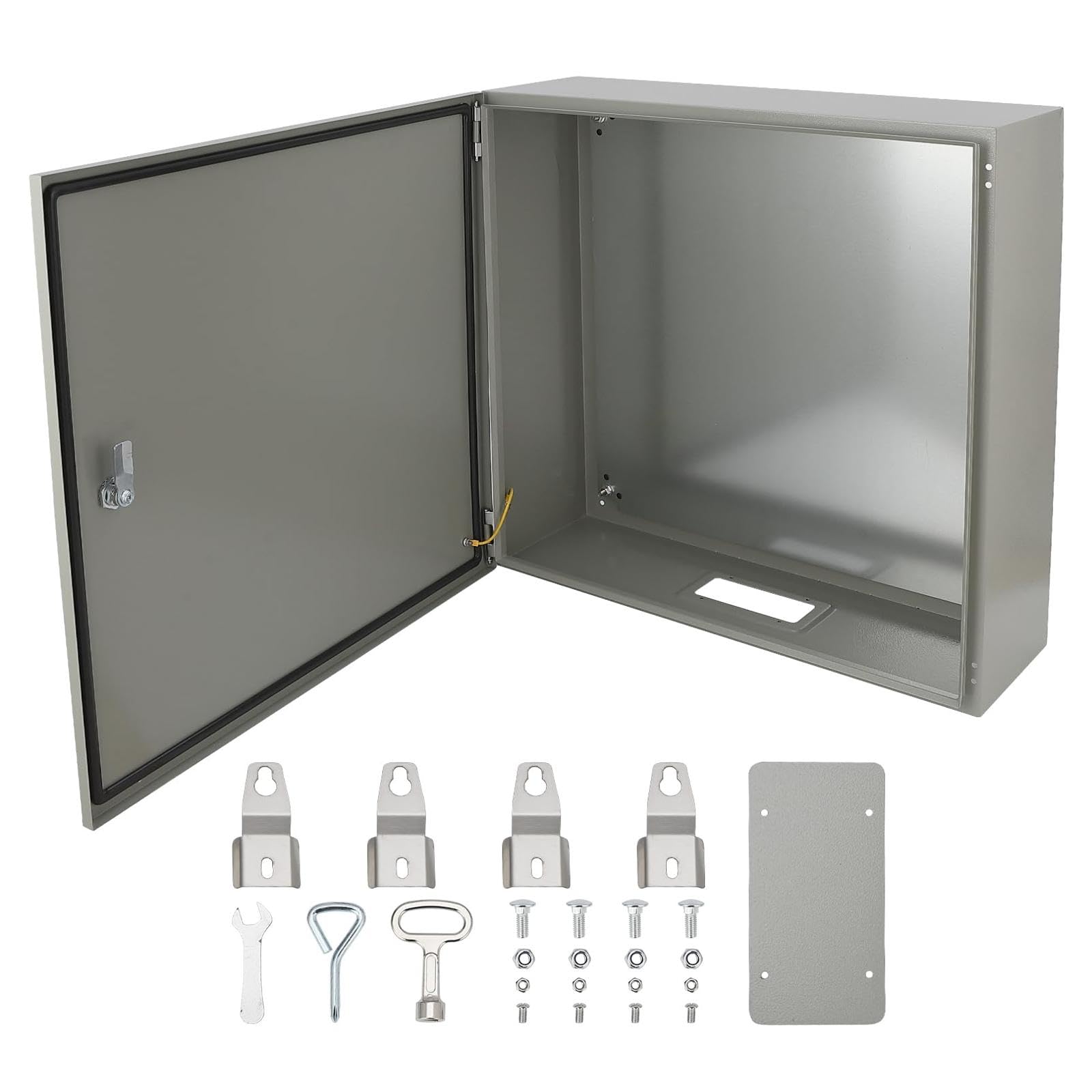 Garvee Steel Electrical Box, Stainless Steel,24x24x8 inches,IP66 Waterproof & Dustproof, Lock & Mounting Plate, Outdoor & Indoor Use