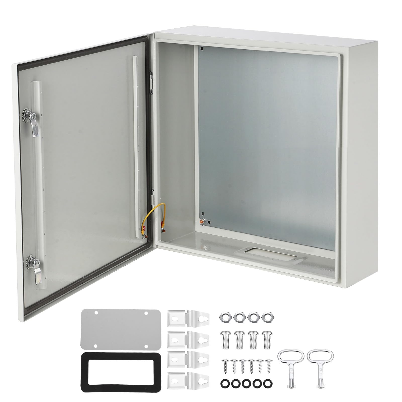 Garvee NEMA Steel Enclosure, 20x16x8 Electrical Junction Box with Mounting Plate, IP66 Waterproof & Dustproof, NEMA 4X Steel Electrical Box for Outdoo
