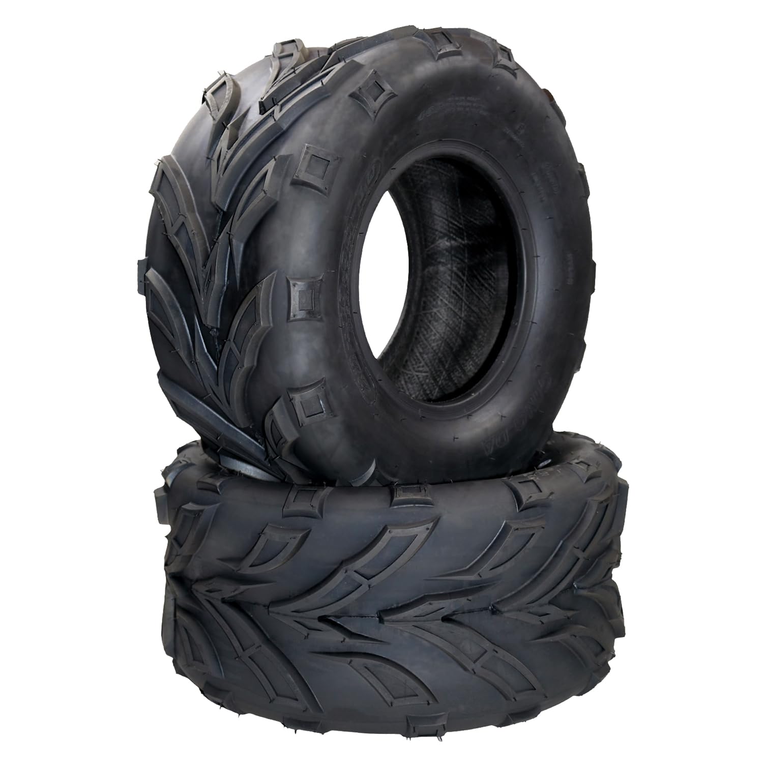 Garvee 25x8-12 6PR ATV-UTV Tires, All Terrain Tires 25x8x12 Trail Sand Mud Stream Off-Road Tires, Tubeless Set of 2 - 20x10-10 4PR