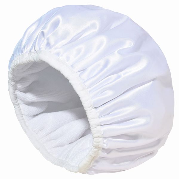 Solid Color Shower Cap Waterproof Bath Hat Three Layer Women Supplies Printing Hair Cover Bathroom Accessories Shampoo Fume-proof Caps HZ163