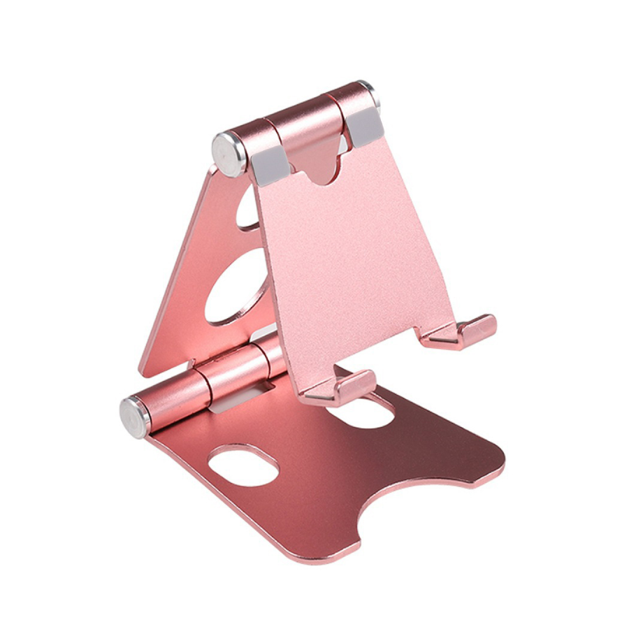 Universal Folding Adjustable Cell Phone-Tablet Stand - Small - Rose Gold