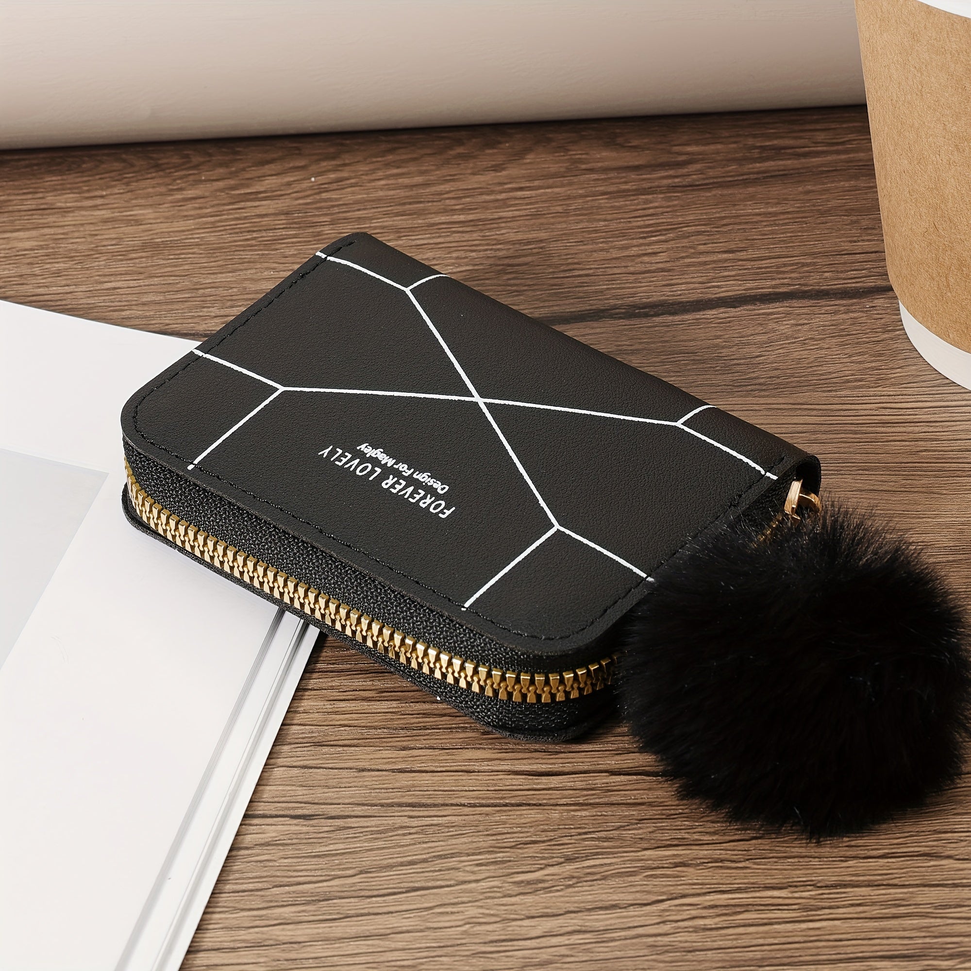 TEMU Cute Multi-card Holder Wallet With Zipper Closure, Lightweight Nylon Lined Coin Purse For Daily , Travel & Back To School - Simple & Casual