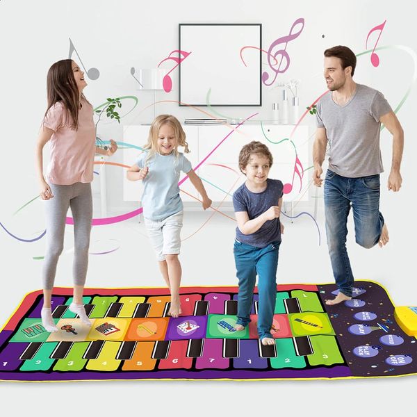 Kids Musical Mats Duet Keyboard Baby Play Mat 20 Keys Floor Piano with 8 Instruments Montessori Toys Dance Pad Educatinal Toys 250121