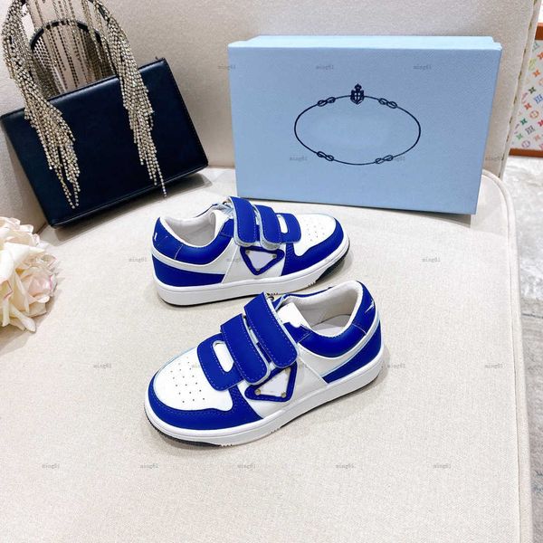 Brand fashion shoes for boys girls Buckle Strap Child Sneakers Size 26-35 Geometric logo decoration baby casual shoes Including box
