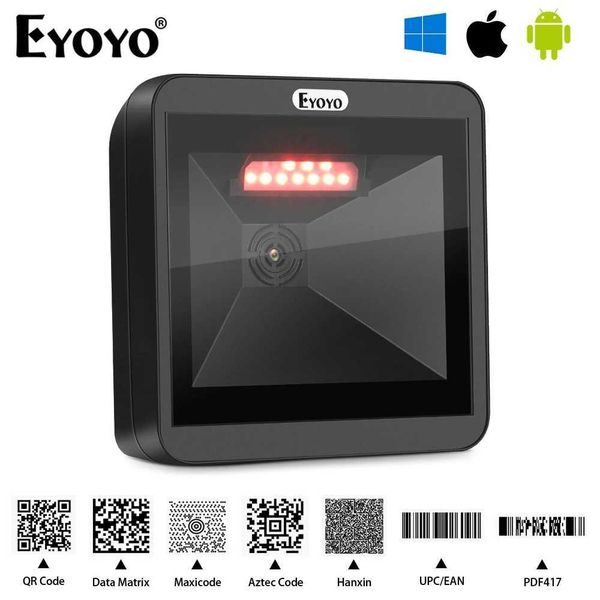 Other Electronics Eyoyo EY-8550 Omnidirectional 1D2D Desktop Barcode Scanner Handheld USB Wireless PDF417 Platform Scanner Screen QR Code R