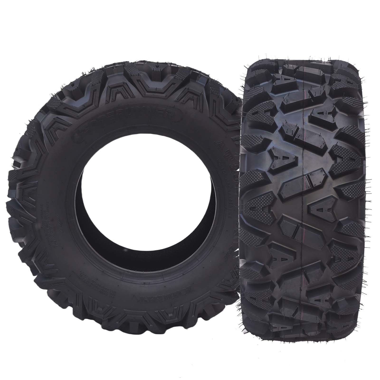 Garvee Set of 2 UTV-ATV Tires 27x8-12 6PR Tubeless All-Terrain Tire Heavy Duty Puncture Resistant Off-Road Rock Sand Street Use, Black
