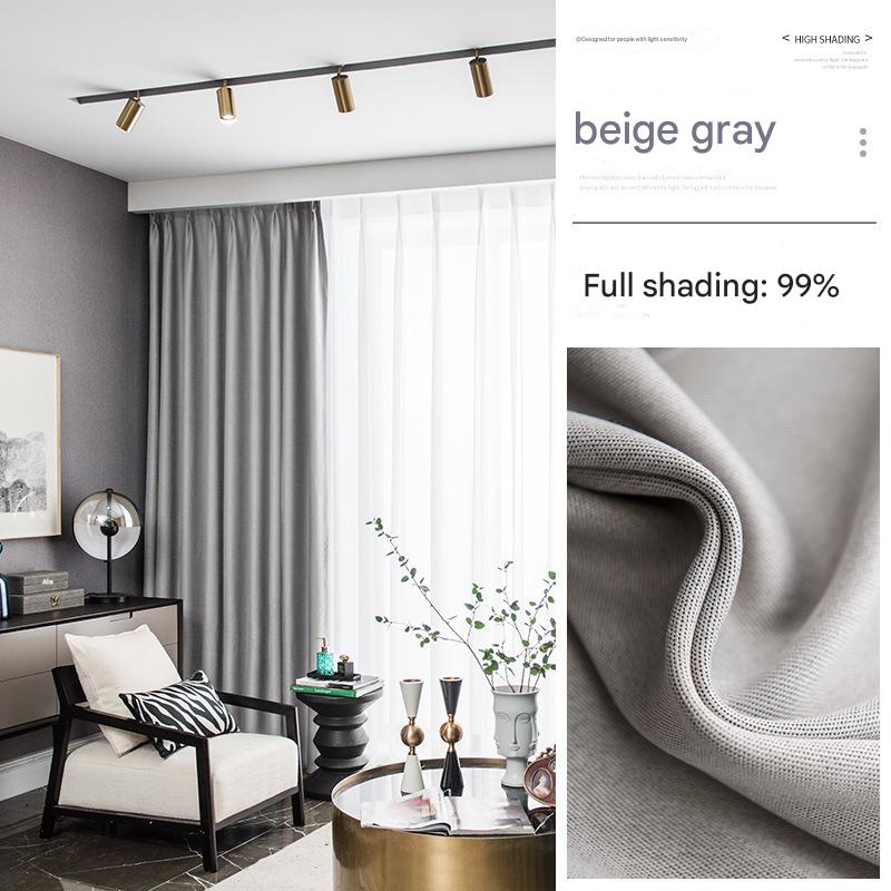 YL-36862 bedroom full blackout curtain new style living room thick sunscreen bay window cloth rental house light luxury