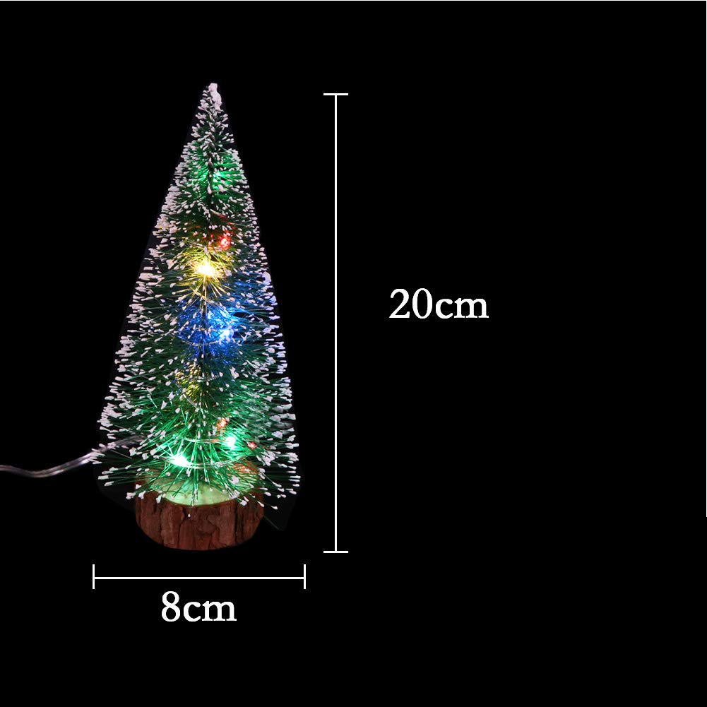Garvee Christmas Decorations Desktop Decoration with LED Lights Mini Christmas Tree Merry Christmas Table Decor Best Kids Gift 20cm Lantern Christmas 