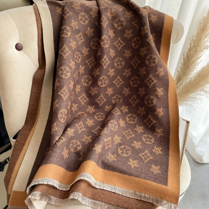 Luxury Designer Scarf Designer Winter Poncho Shawl Cashmere Scarf for Women Fashion Pashmina Wraps Thick Warm Female Blanke