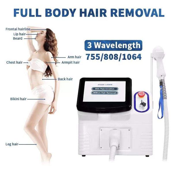 OPT Laser Permanent hair removal diode portable 3-wavelength diode laser 755 808 1064