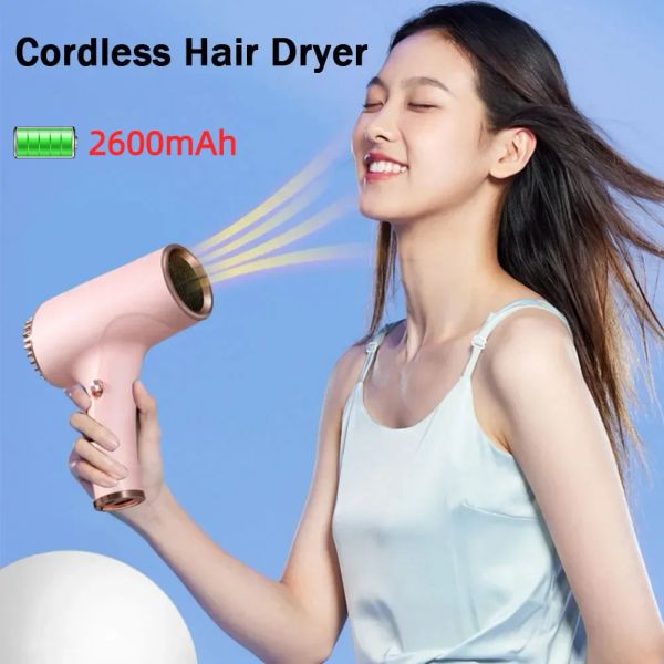 2024 Cordless Dryer, Portable Dryer with Rechargeable Battery, Fast Drying Salon-Level Hair Blower for Home and Travel