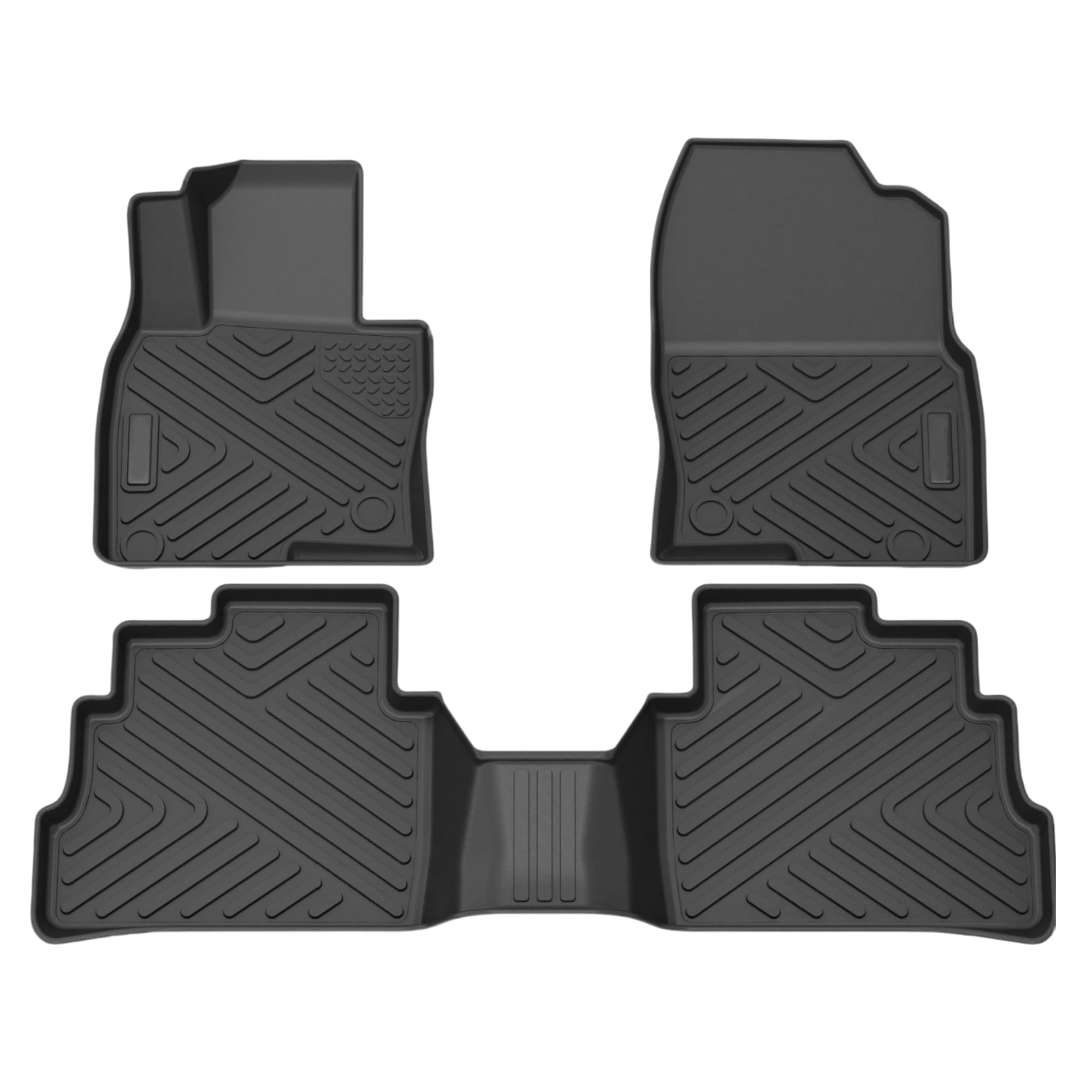 Garvee Custom Fit Floor Mats Compatible with Mazda CX-5, Black TPE All-Weather Floor Liners, Front & Rear Set, 2017-2024