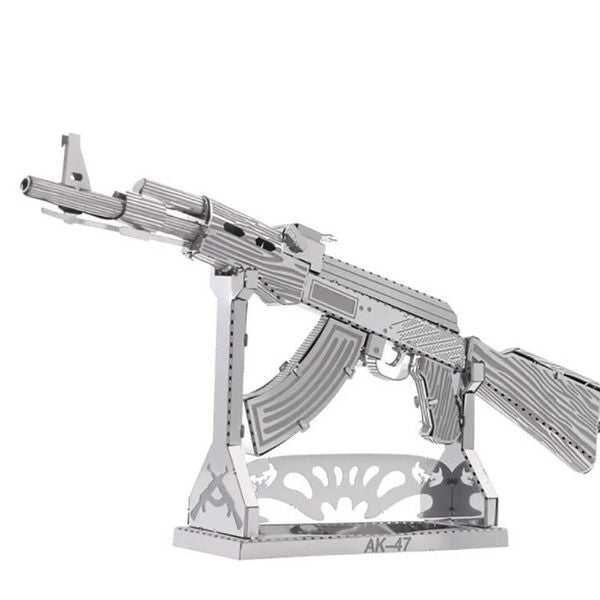 AK47 3D Metal Puzzle DIY Model Building Kit Adt Toys Birthday GiftT250118