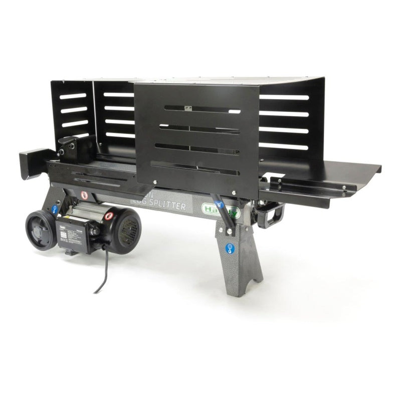 The Handy THLS-4G 4 Ton Electric Log Splitter with Safety Guard and Log Tray In Black