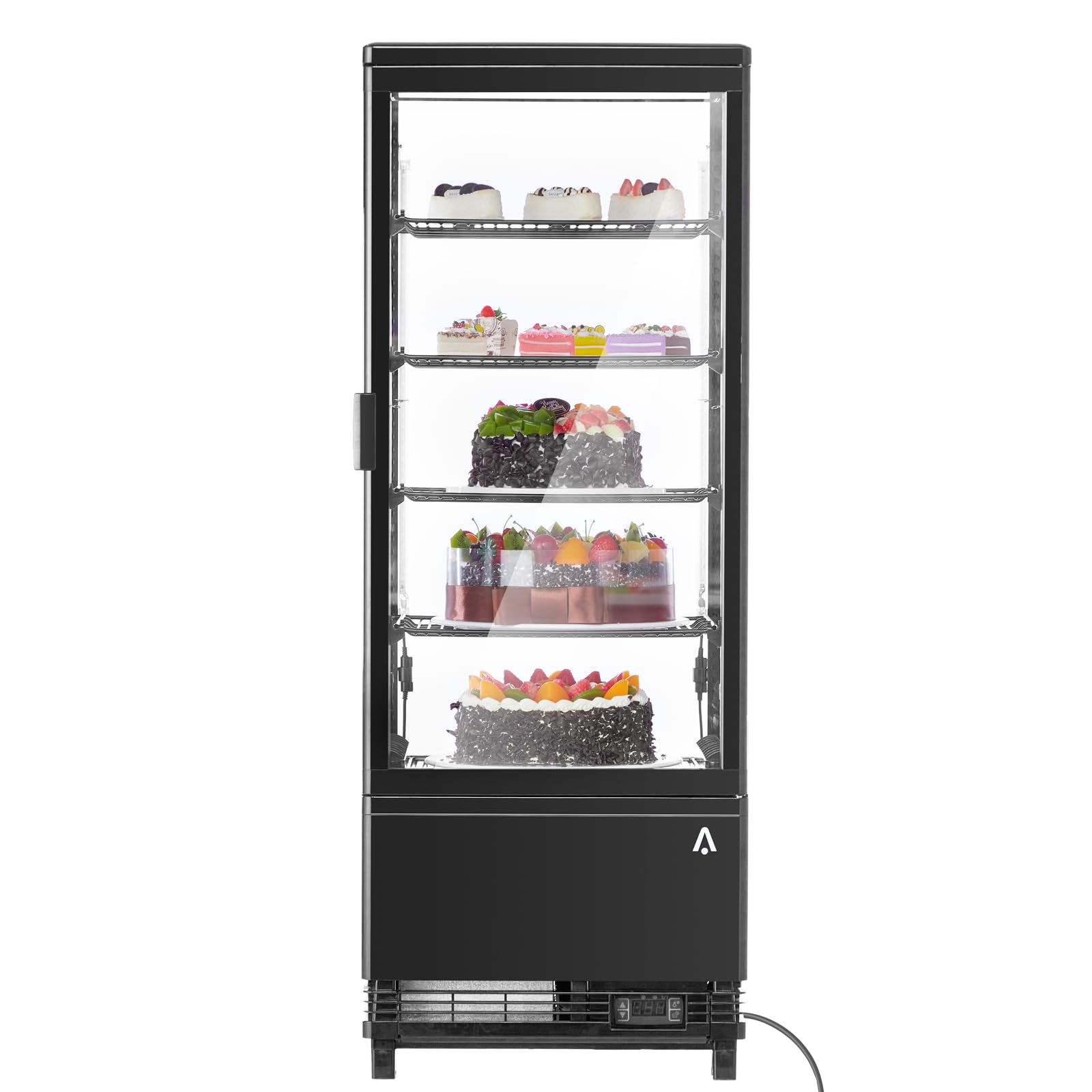 Garvee Refrigerated Display Case, 3.5 Cu.Ft, Countertop Pastry Display Case Commercial Display Refrigerator with LED Lighting, Frost-Free Air-Cooling,