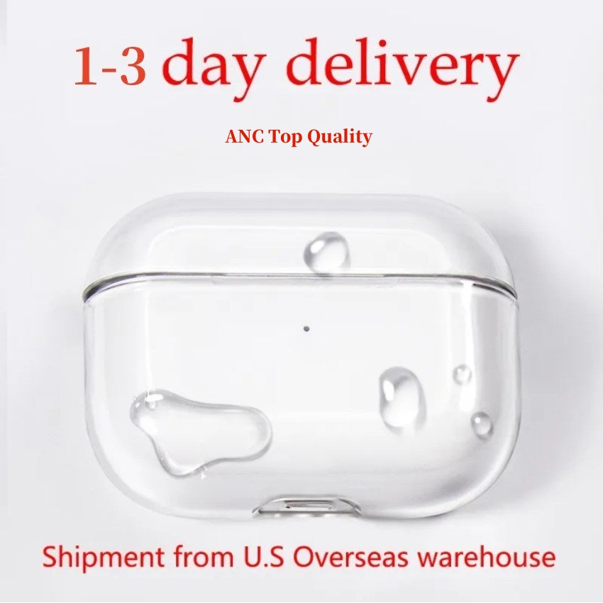 With ANC Top Quality Airpro 2 pods 4 3 Max Earphones USB C air 4 pro 2 Bluetooth Headphone Accessories Solid Silicone Protective Cover Wireless Char