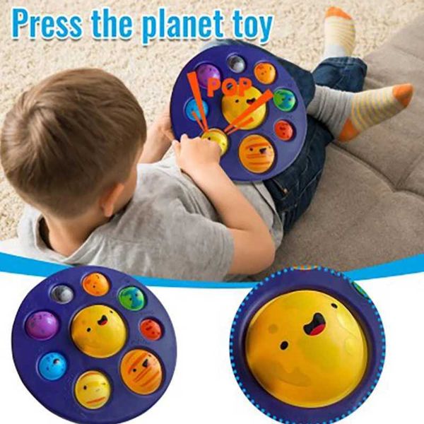 Planet Fidget toys Push Bubble Sensory Toy Autism Needs Squishy Stress Relief Squeeze Toys Early Education Tools for Kids Y240810
