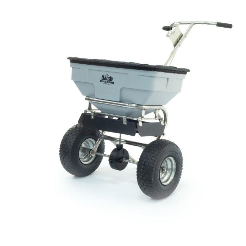 The Handy THS125SALTHDUTY 57kg Heavy Duty Push Salt Spreader In Grey