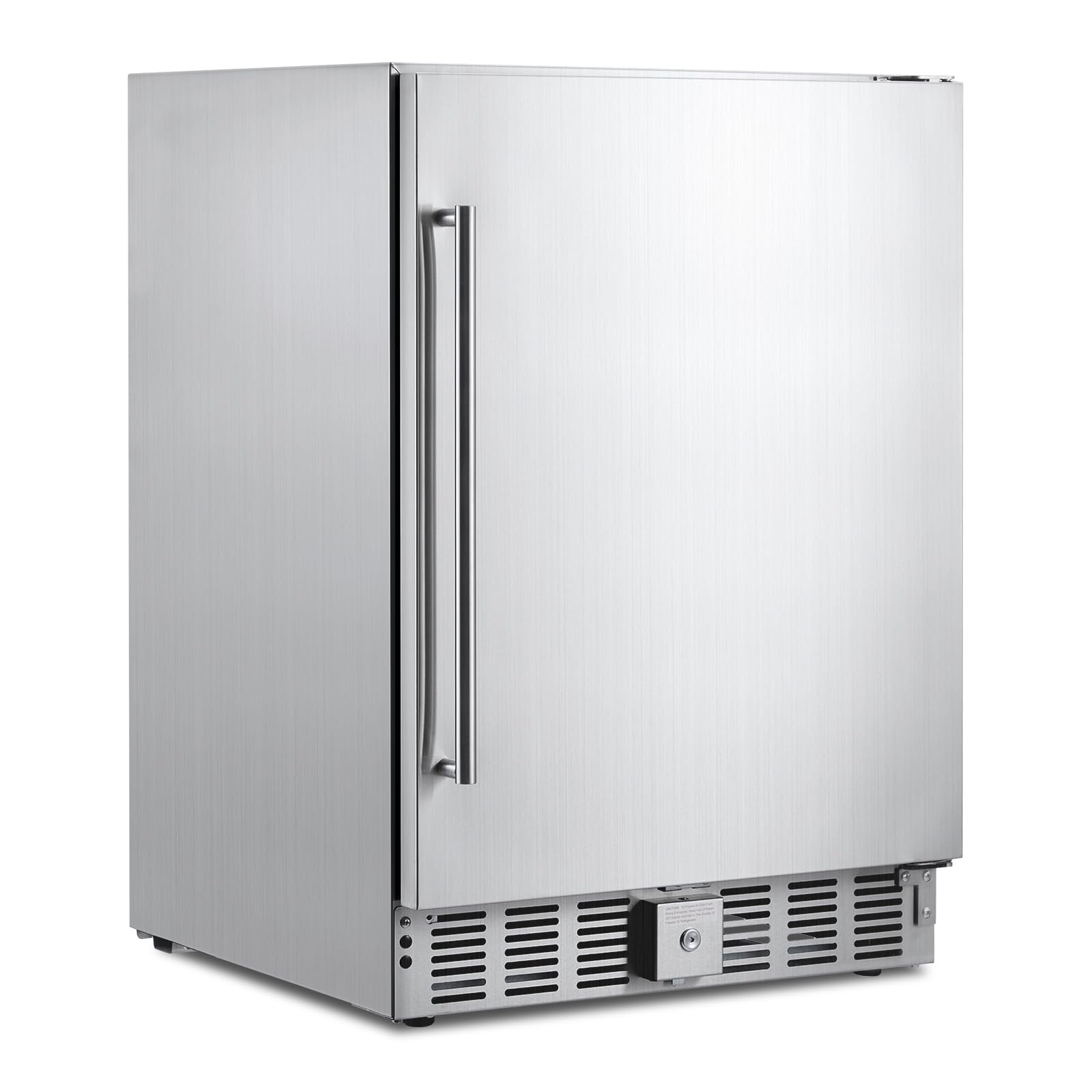 Garvee 24 Inch Outdoor-Indoor Beverage Refrigerator: Stainless Steel, Precise Temp, Quick Cool, Air-Cooled, Frost-Free, Adjustable Shelves, Door Lock