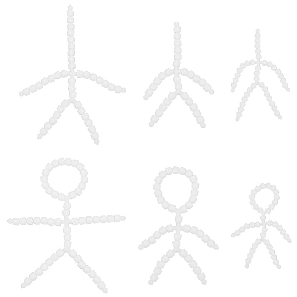 6 pz 6 stili action figure in plastica scheletro mobile