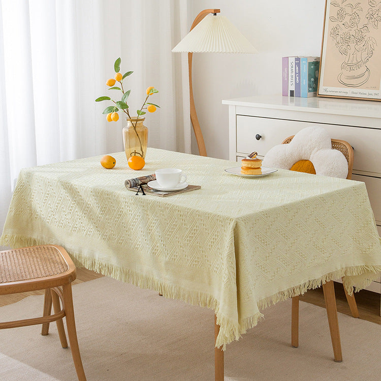 White Lace Retro Round Table Coffee Table Bedside Table Sofa Refrigerator Dust Cover r12