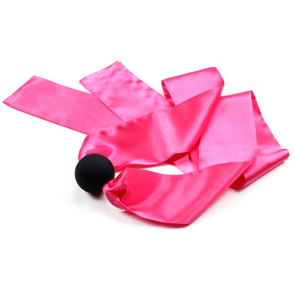 Adult Toys 8 Colors Satin Silicone Mouth Ball Gag opening mouth training slave forced drool adult erotic toys for BDSM games 230925