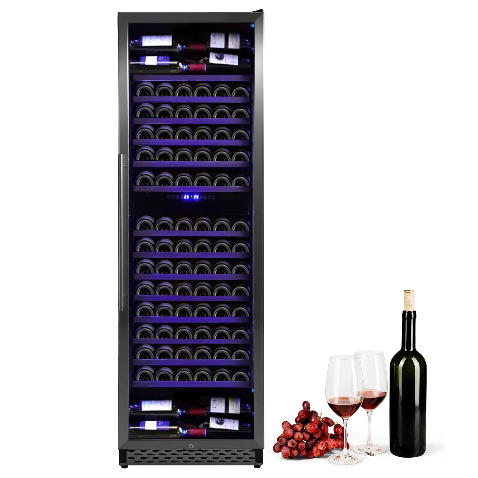Garvee Wine Cooler Refrigerator 187 Bottles, 24 Inch Tall Wine Fridge Built-in or Freestanding Wine Cooler with Professional Compressor,Quiet and Fast
