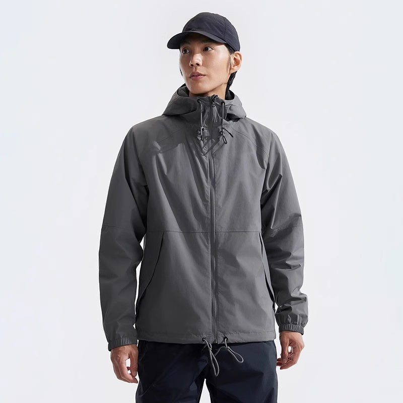 2025 Summer New Men&#039;s Hooded Jacket Coat Male Outdoor Sports Woven Windproof Outerwear Jackets