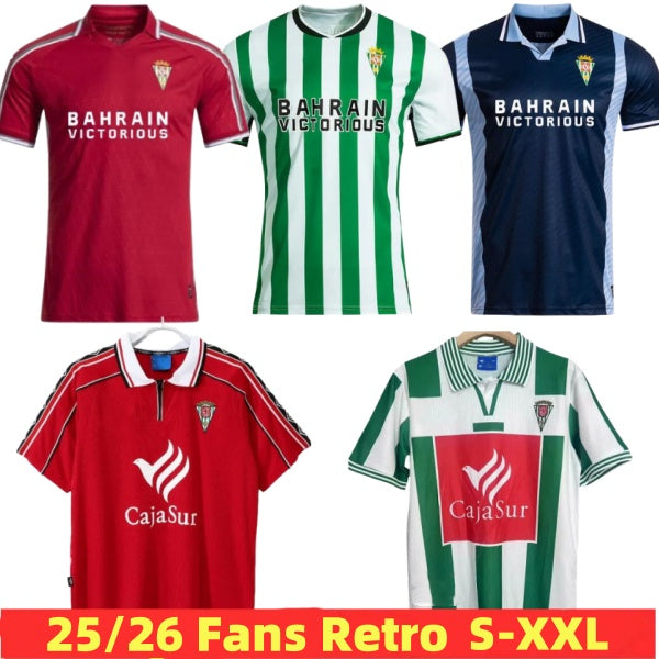 2025 2026 Cordoba CF Soccer Jerseys Retro 1996 98 Football Shirts CARRACEDO P.ORTIZ JACOBO GLEZ 25 26 ISMA RUIZ ADILSON Los Califas Men Uniforms Set