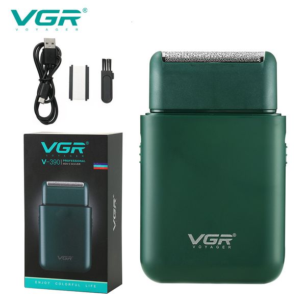 Electric Shavers VGR Car Razor Portable Razor Male Electric Mini Razor Push White Reciprocating Shaving V-390 230324