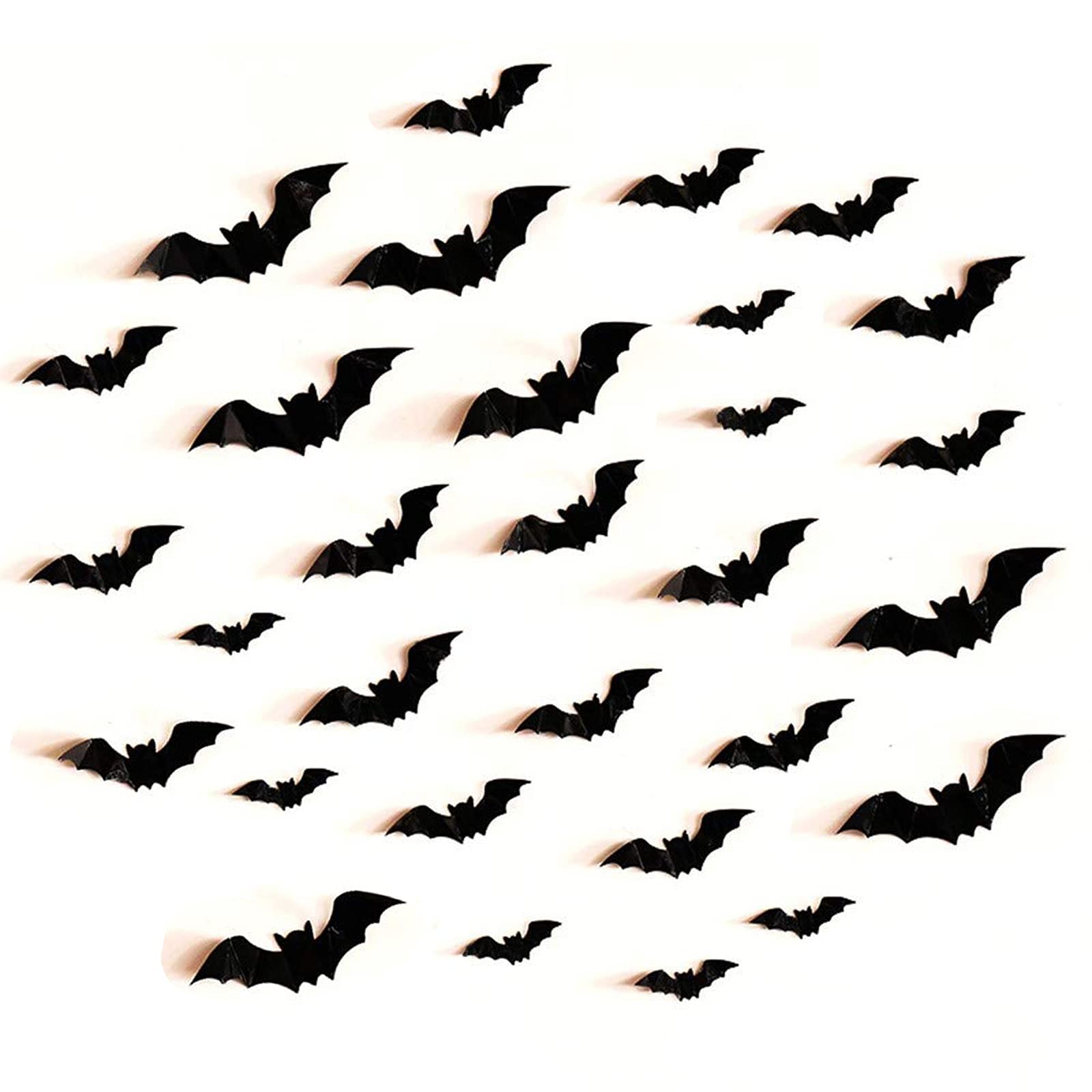 Garvee Halloween Bat Stickers, Safe PVC Material, Set of 10 Bags (160 Pieces) 3D Bat Halloween Decoration Stickers for Halloween Decoration, Gaming an