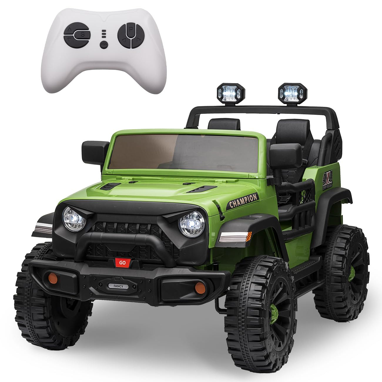 Garvee 24V Ride On Car 2 Seater For Kids Age 3+ , XL Electric Vehicles for Big Kids with 20" Wide Seat, 3 Speed, 2x200W Powerful Motor, Suspension, Bl