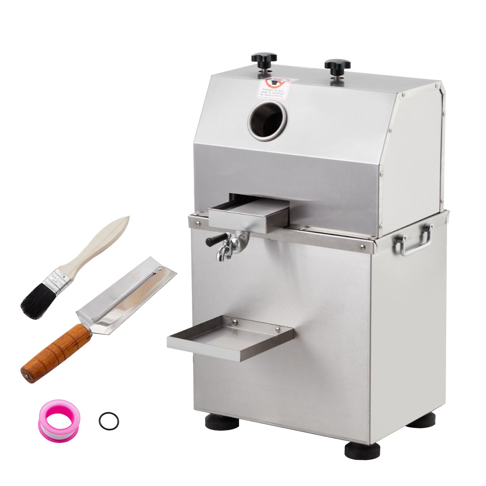 Garvee Sugarcane Juicer, 800W Sugarcane Juicer with 3 Stainless Steel Drums, 2.4-inch Large Inlet, Sugarcane Juicer without Wheel, 661LBS-H, Suitable 