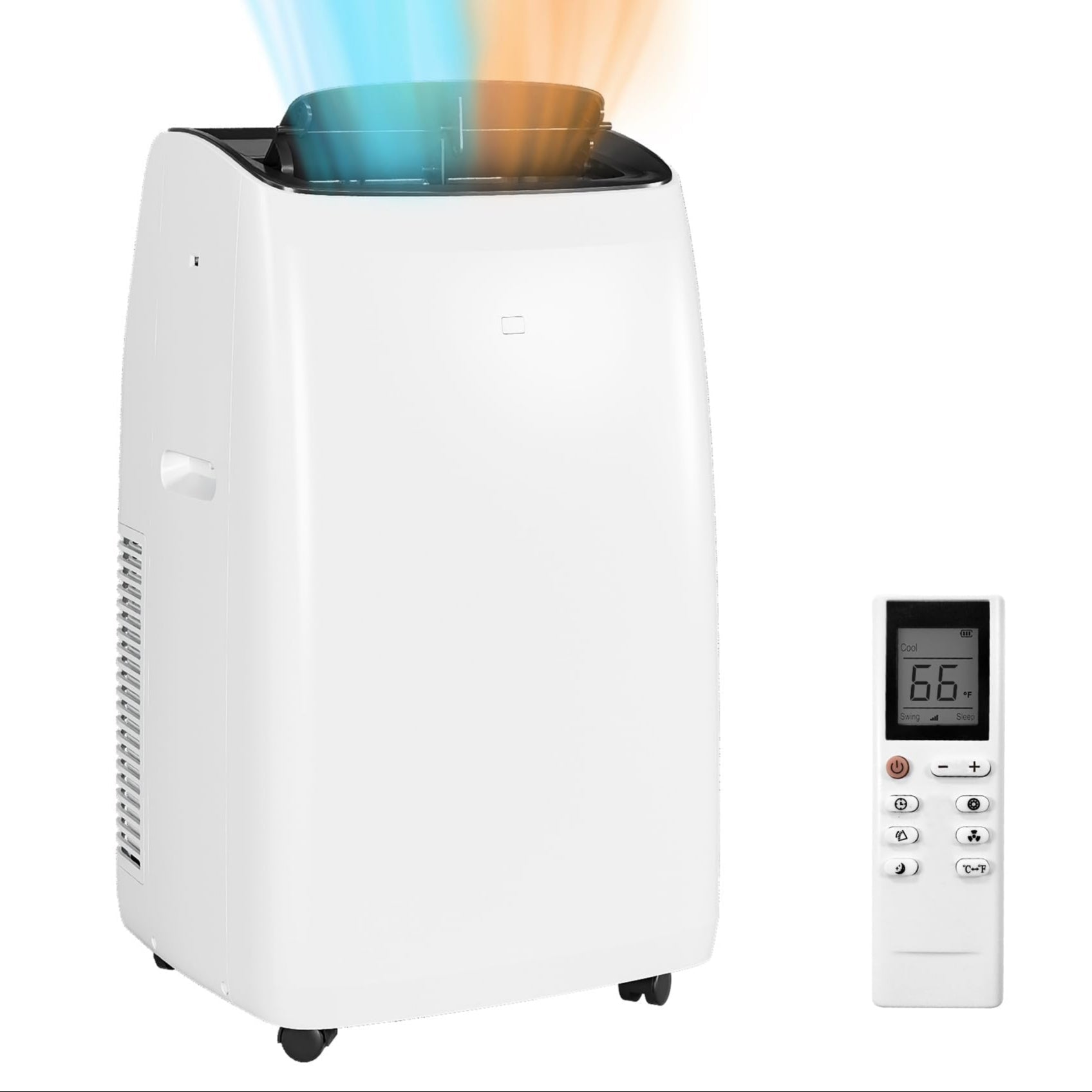 Garvee 14000 BTU Inverter Portable Air Conditioner, Dual Hose, Cools Heats 750 Sq Ft, 4-in-1 Quiet 42dB, Easy Window Kit for Home Office Year-Round Co