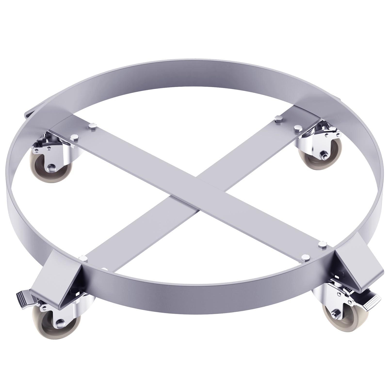 Garvee 55 Gallon Drum Dolly,Heavy Duty 1000lbs Load Capacity, Barrel Dolly Cart Drum Caddy, Non Tipping Hand Truck Dollies with Steel Frame 4 Swivel C