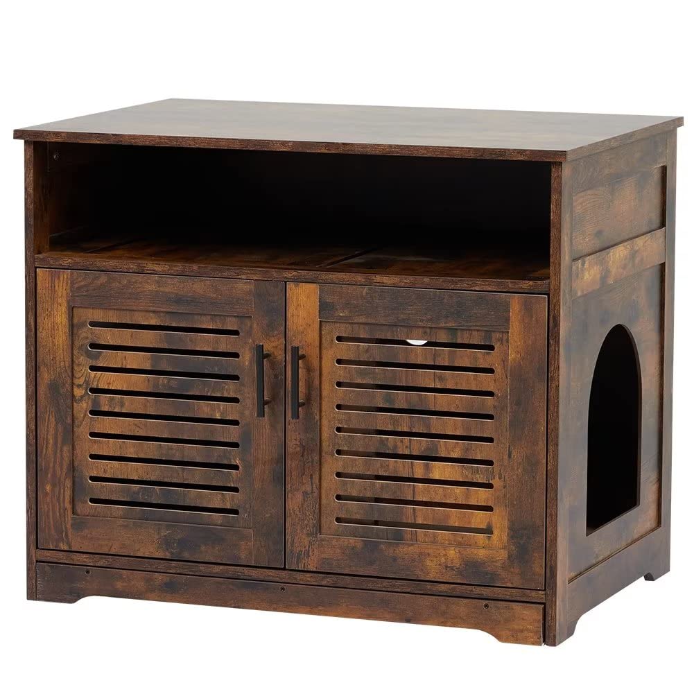 Garvee Cat Bathroom Furniture, Large Hidden Litter Box with Storage