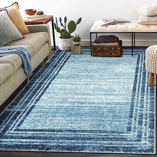 Lahome Abstract Area Rugs 5x7,Washable Modern Rugs for Living Room Non-Slip,Low-Pile Soft Rug Minimalist Bordered Floor Carpet for Bedroom Dining Room