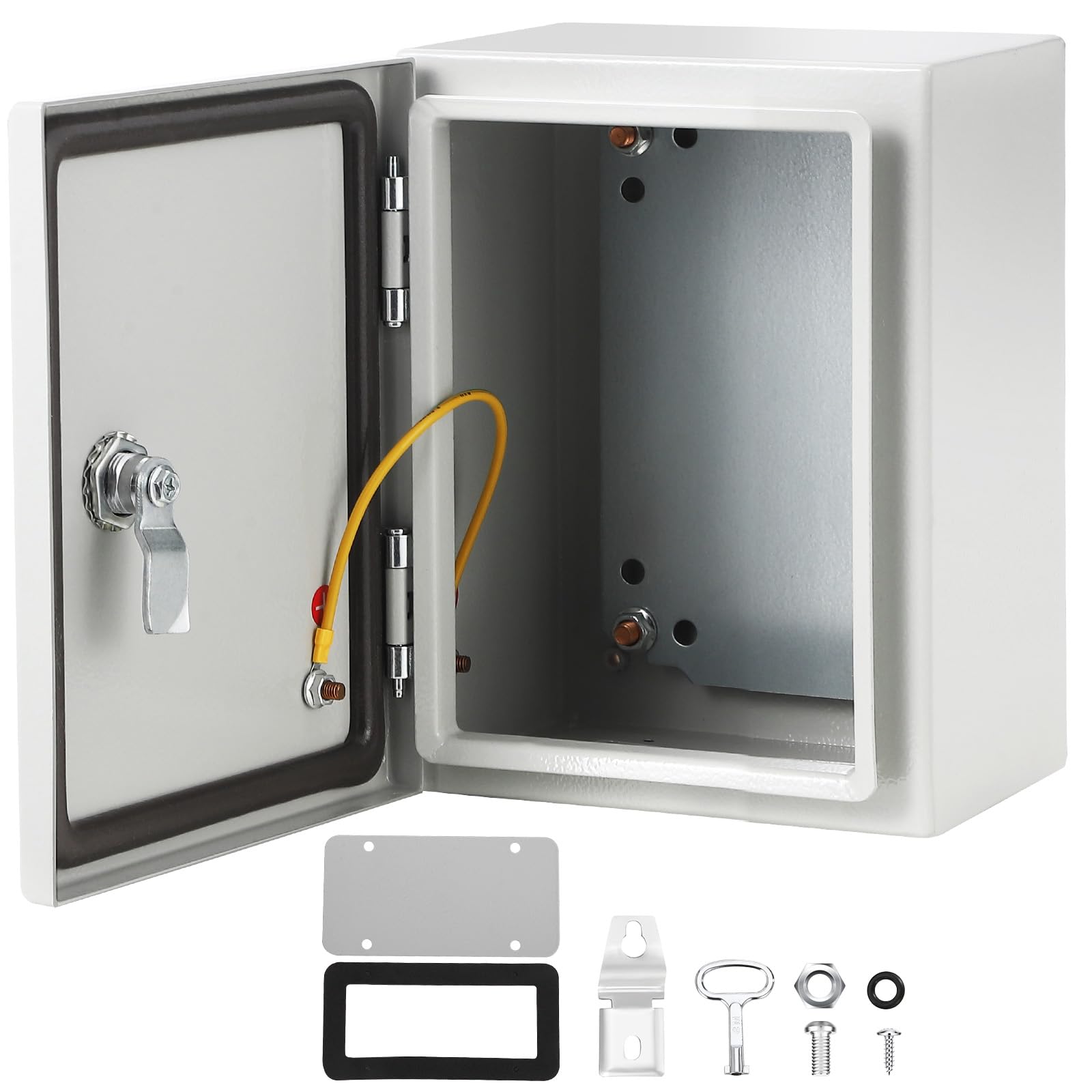 Garvee NEMA Steel Enclosure, 18x14x8 Electrical Junction Box with Mounting Plate, IP66 Waterproof & Dustproof, NEMA 4X Steel Electrical Box for Outdoo