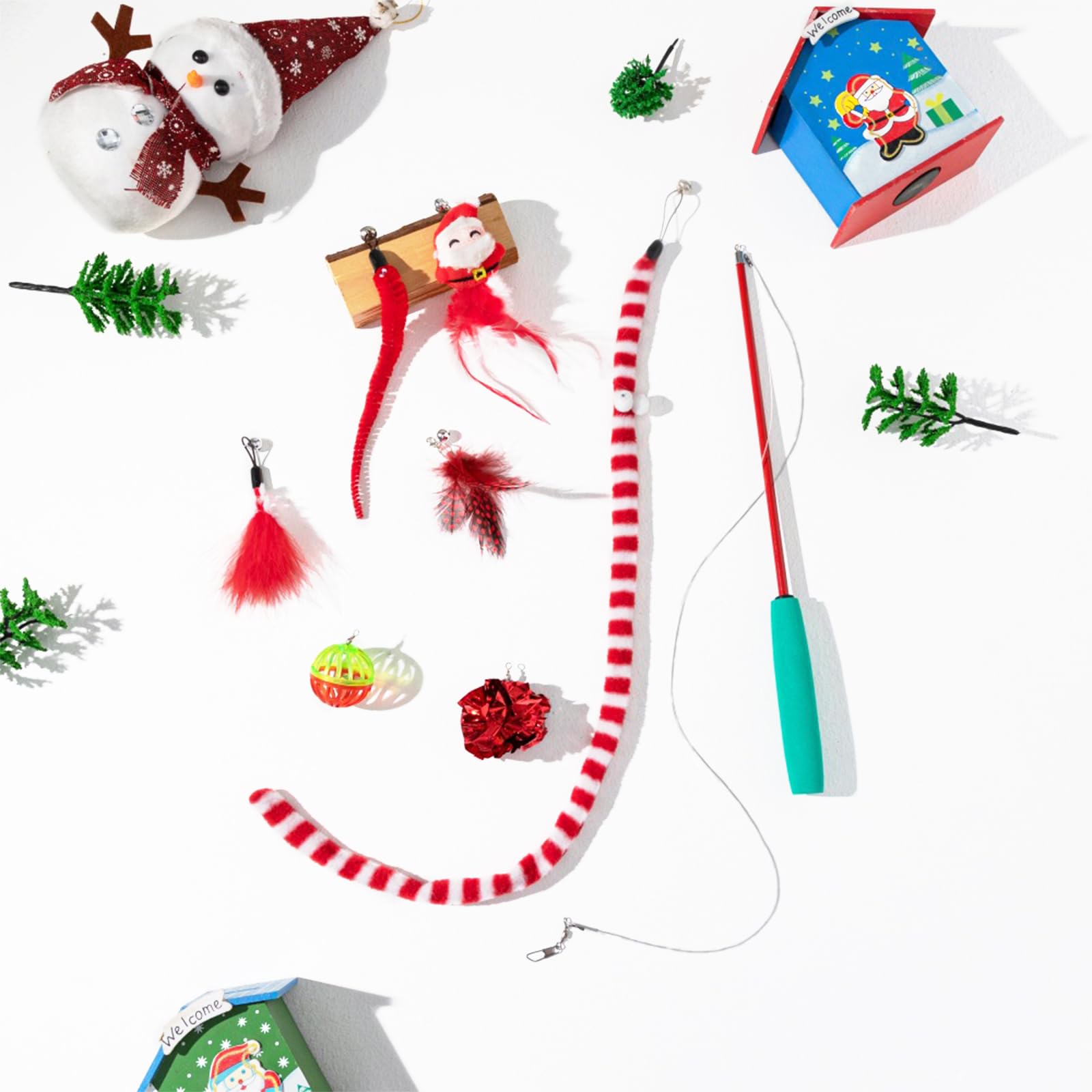 Garvee Cat Interactive Toy Creative Assorted Cat Teaser Stick Funny Self-Hey Interactive Toys No. 2 as Shown